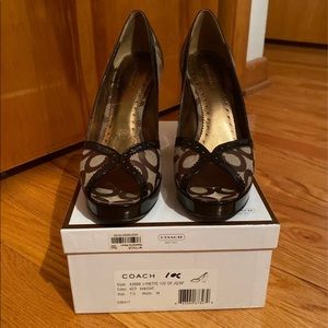 Coach Signature Fabric High Heels